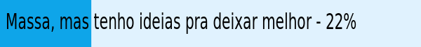 Massa, mas tenho ideias pra deixar melhor